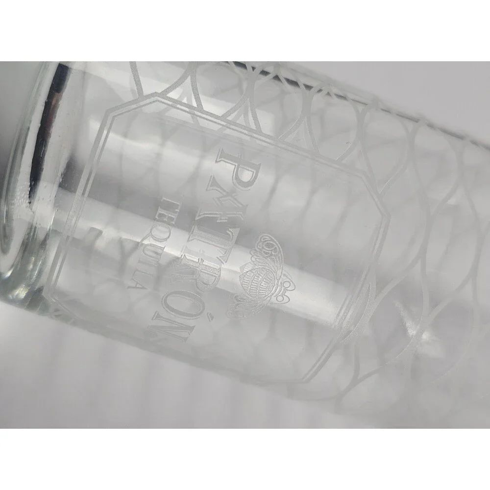 Patron Tequila Highball Cocktail Glasses Set of 2 Honeycomb Bee Pattern
